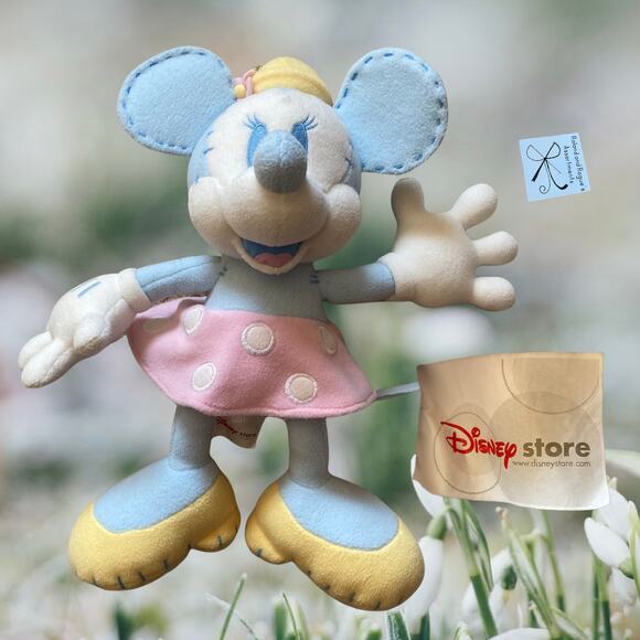 Disney Store Pastel Fleece Minnie Mouse 15" Plush
